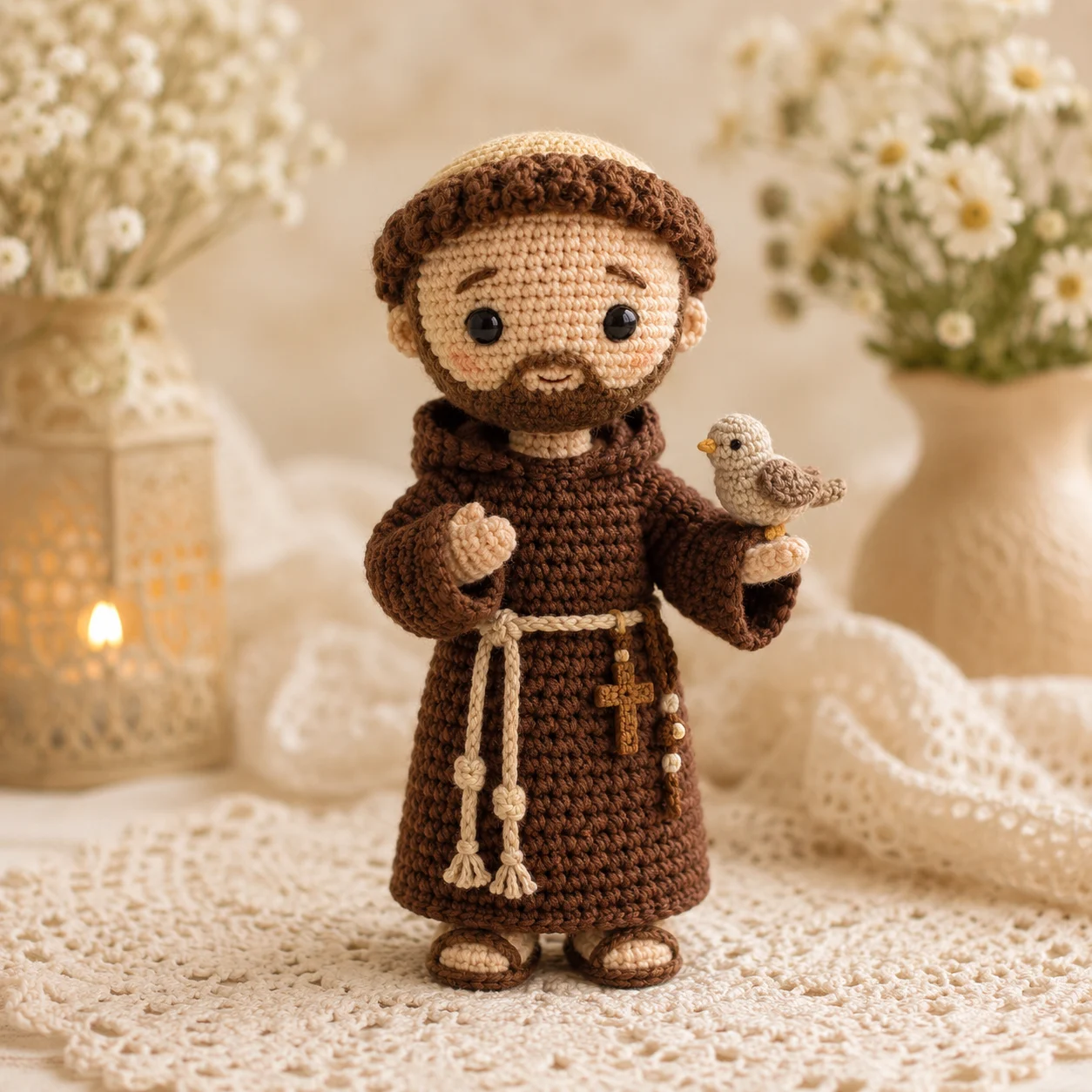 Amigurumi católico feito em crochê